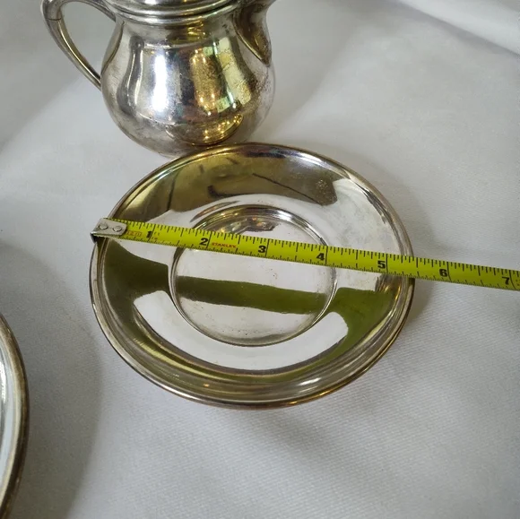 Antique (1850-1899) Rogers Silver Co Kettle And Creamer Set - Picture 6 of 10